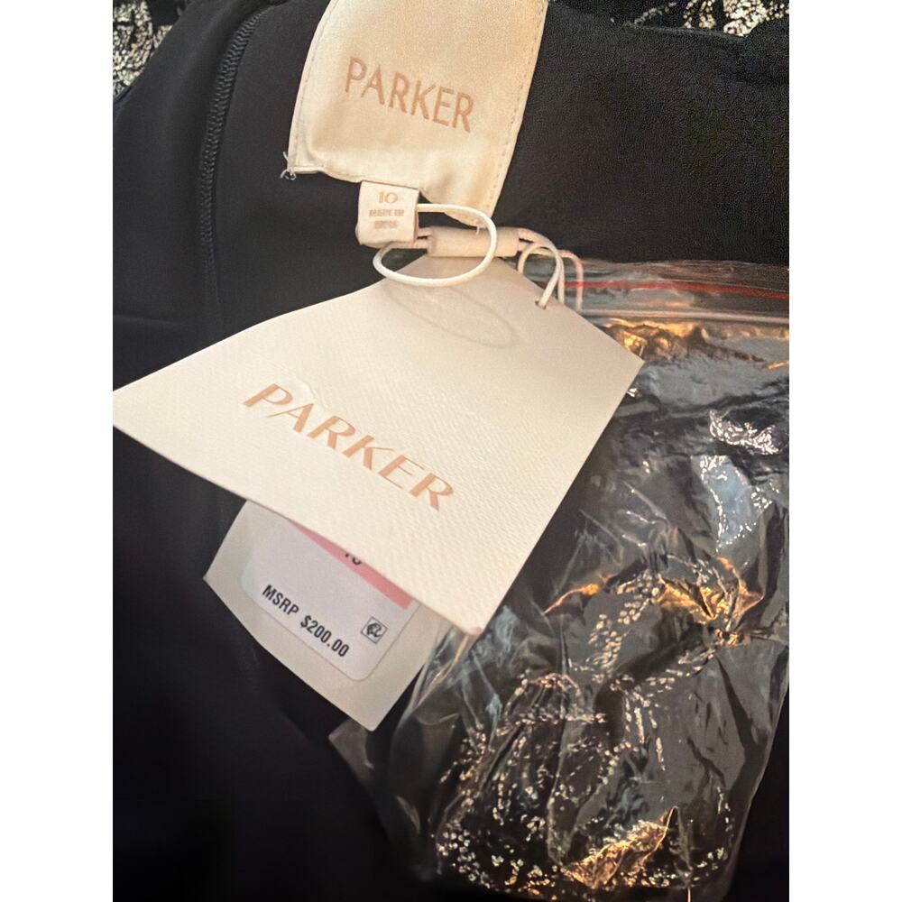 New Parker Pipeline rich gold & black strapless dress size 10 - Picture 6 of 6
